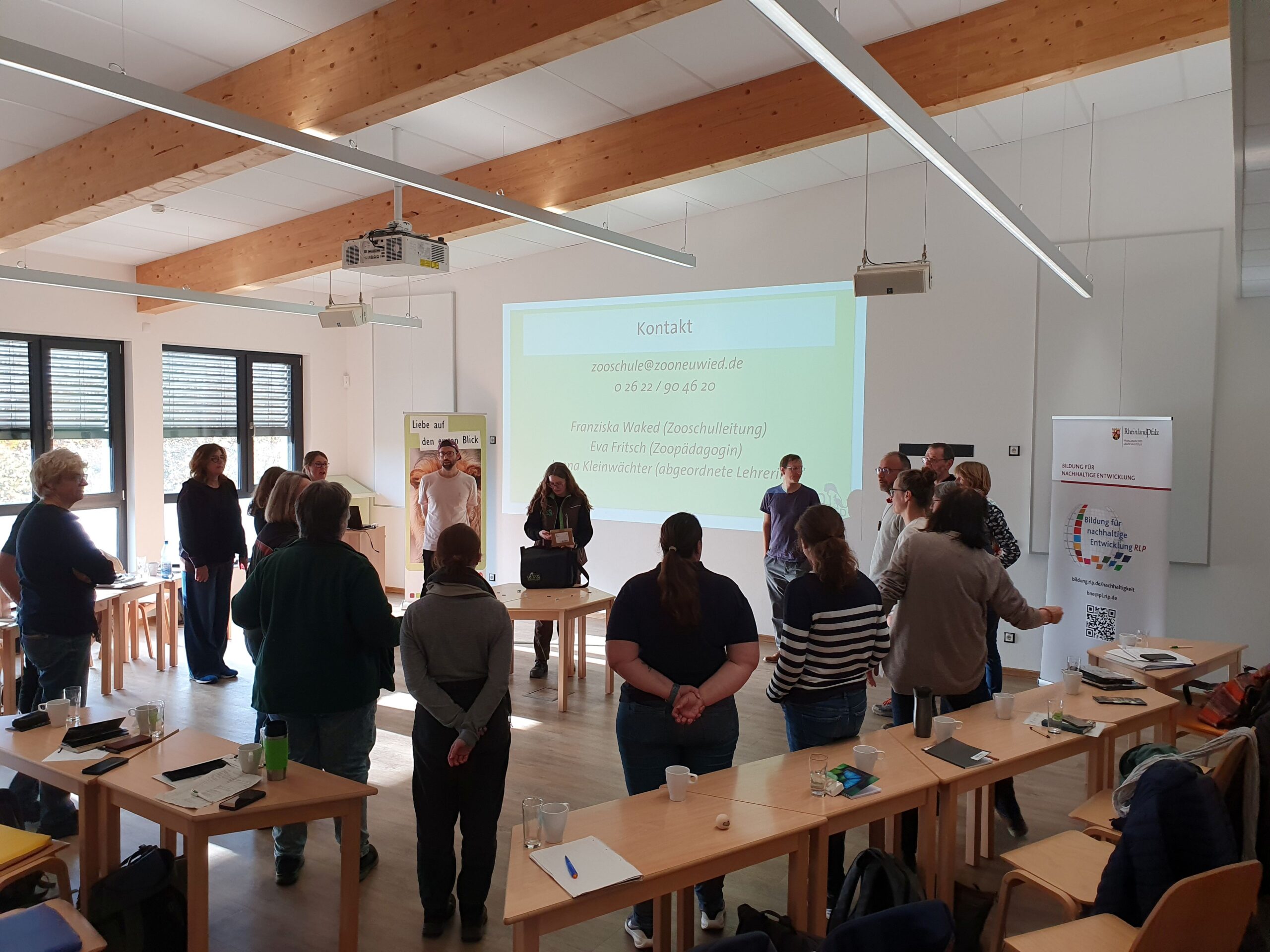 Planspiel zum Lebensraum der Humboldtpinguine beim Stationsleitungstreffen der Lernorte Nachhaltigkeit in der Zooschule Neuwied